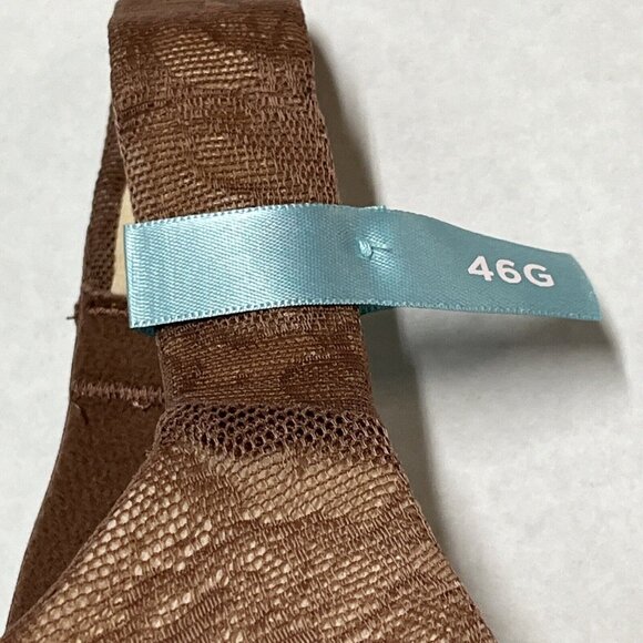 Ambrielle Bra 46G Lightly Lined Full Coverage Underwire Nutmeg Spice Lace - Picture 5 of 6